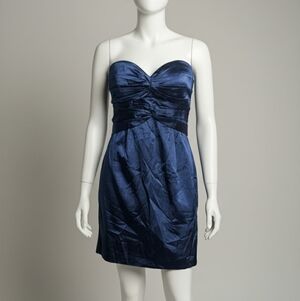 Strapless Navy Blue Cocktail Dress